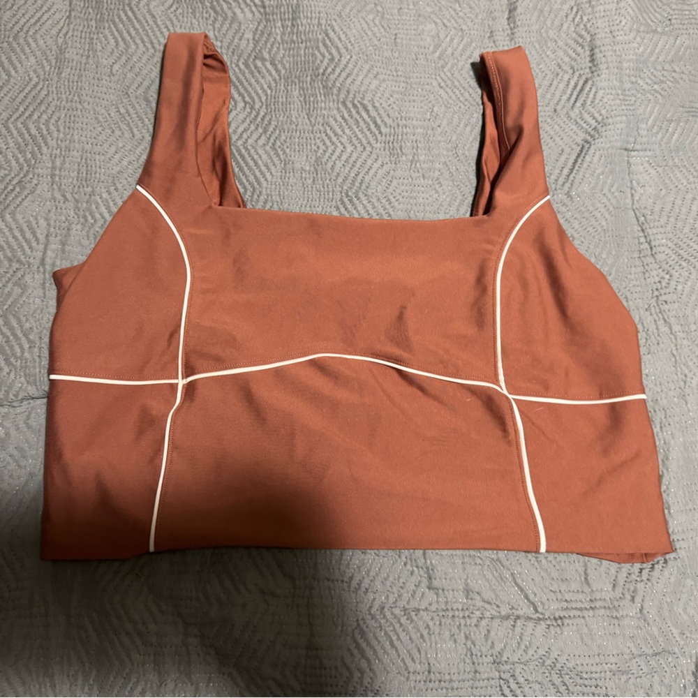 Rust Orange long line sports bra